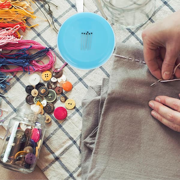 Magnetisk nålhållare Nåldyna Rund DIY Broderinålar Förvaringsfodral