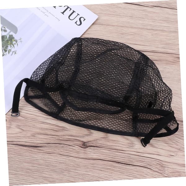 Svart nylon parykkhette pustende elastisk hårnett holder håret på plass solid elastisk netting for kvinner voksne
