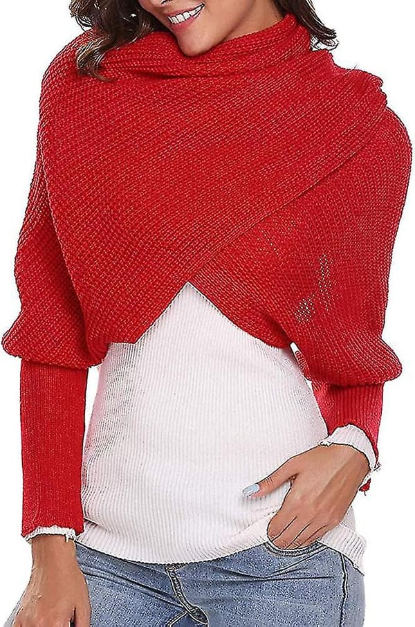 Multifunktionelle tørklæder. Dametørklæde. Kappe-tørklæde. Vintermode. Unisex