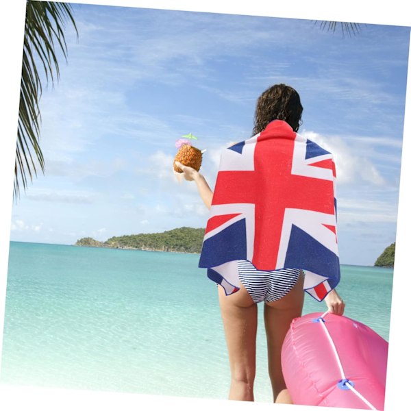 Matkailu Pyyhe Union Jack -kuvio Pieni Rantapyyhe Nopeasti Kuivuva Kompakti Kesään
