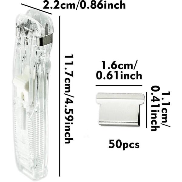 Håndholdt Genopfyldningsmappe Metal Reserve Spændeklips Testpapir Binding Uendelig Papirmappe (gennemsigtig) (1 stk)