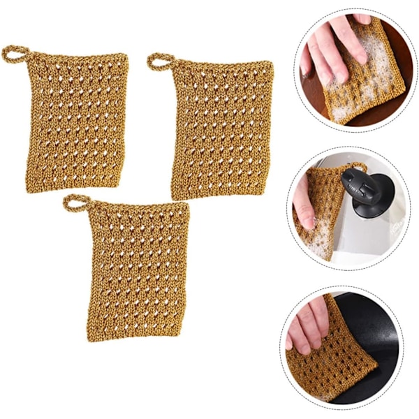 3 stk. Mikrofiber Rengjøringskluter Klebekluter Oppvaskkluter for Oppvask Absorberende Oppvaskfiller