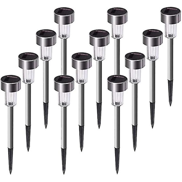 Solcellelamper Udendørs Have, Rustfrit Stål Have Solcellelamper Udendørs Vandafvisende, Led Landskabsbelysning Solenergi Drevne Udendørslamper Til Sti W