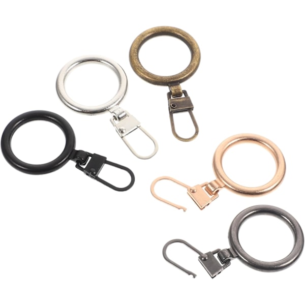 Justerbara Zier Dragkedjekläppar Kit 20st Metall Dragkedjehuvuden