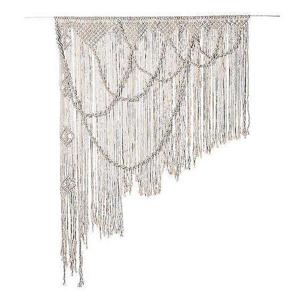 Makramé Gardin Tapet Stuevæg Boho Fest Dekoration