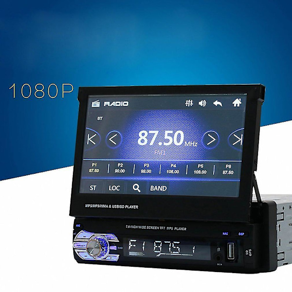 Bluetooth Navigation 7 tommer TFT Touch Screen Bil MP5 Radio