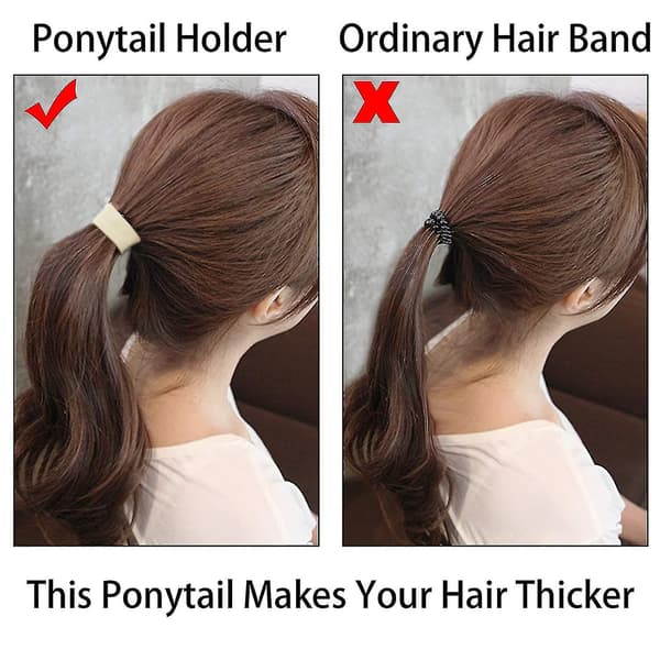 Nye Silikon Foldbare Hårstrikk Elastiske Hårbånd Ponytail Holder