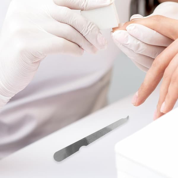 50 stk. dobbeltsidede buede spidse neglefile i rustfrit stål til manicure og pedicure