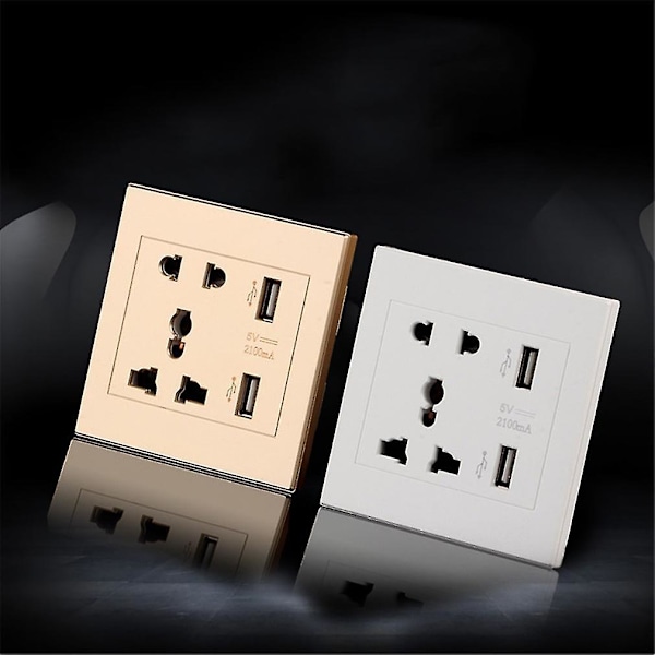 Dubbel USB-port Elektrisk Väggladdare Dockuttag