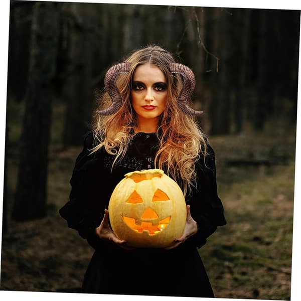 Morsom Halloween Cavel Horn Hodeplagg Hårtilbehør Lett Kostymerekvisitt
