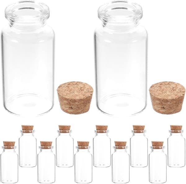 Miniglasflaskor Bra lufttäthet och förseglingseffekter 25 ml kapacitet 12 st