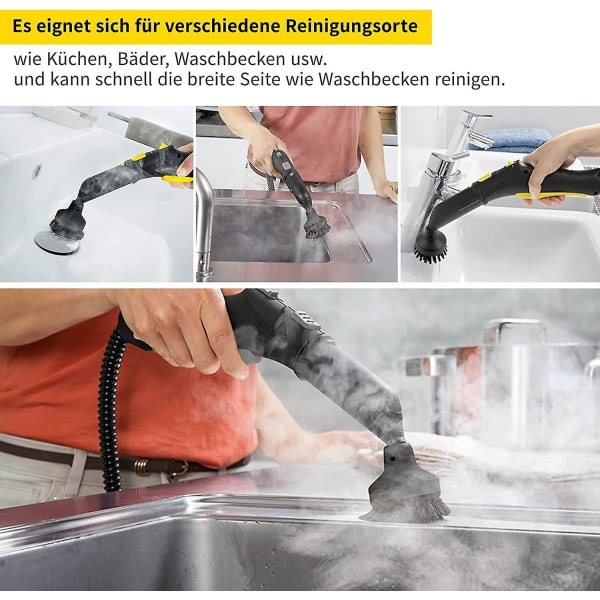 2 stk. Store Runde Børster til Karcher Damprenser