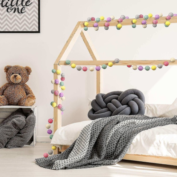 Ullfiltbollgirlang Pom Pom Girlang 2 Meter 24 Bollar