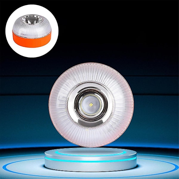 USB Laddningsbar Magnetisk Bil Nödljus, Varningsljus LED Vit Ljus Nödljus Gult Ljus Blinkande Ljus Trafik Stark Magnet I