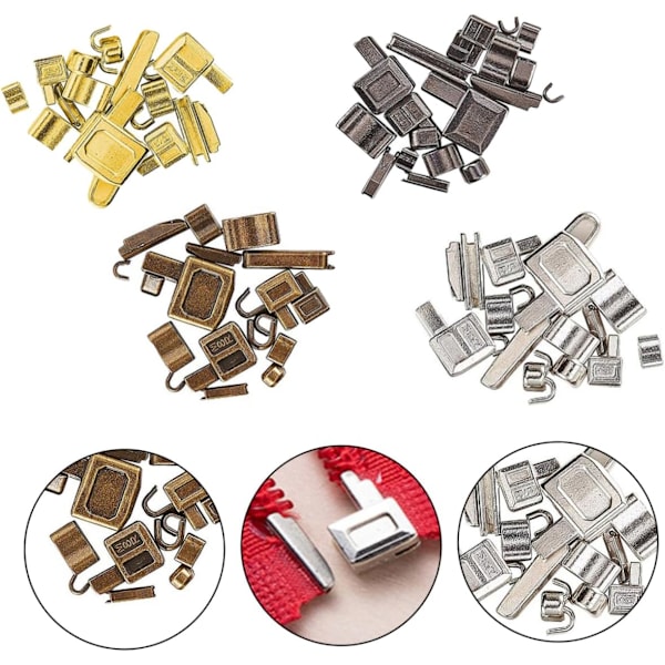 Zipper Supplies Universal Dragkedjestopp Reparationskit för Hemmabruk Enkel att Installera