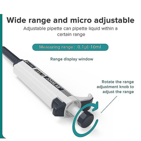 Joanlab Mikropipette Enkeltkanals Justerbare Pipetter