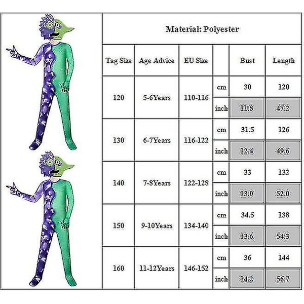 Garten Of Banban Kostyme Sett for Rollespill - Jumpsuit, Maske, Hansker - Unisex for Barn 11-12 Years