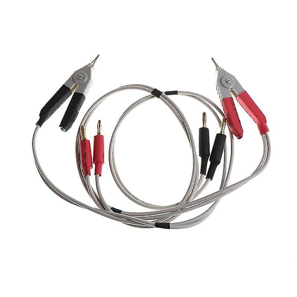 2x LCR Meter Lav Motstand Klippledninger Bananplugg For Terminal Kelvin Test