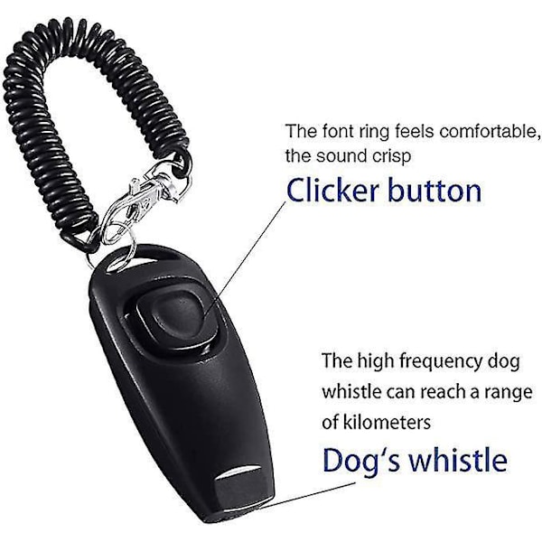 2pack Dog Clicker Whistle Stop Barking Training Clicker 2 in 1 b86c