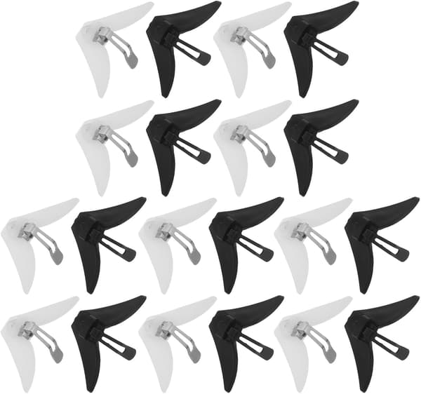 20 stk. plastik slipsclips til mænd, butterfly- og slips-holdere, sikker pasform til bryllupper, formelle begivenheder, skjorte-tilbehør