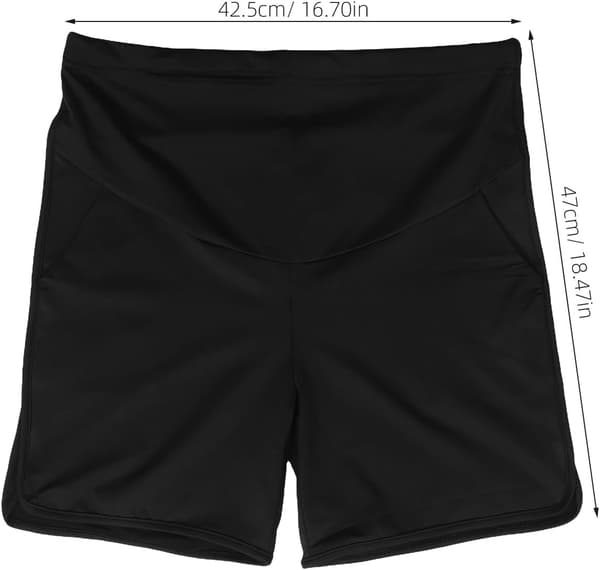 Letvægts barselsshorts over maven designet til graviditetsunderdele