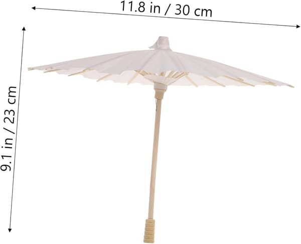 2st 30cm Diameter Vit Parasoll Paraply Diy Barn Prestanda Fest Dekorativ