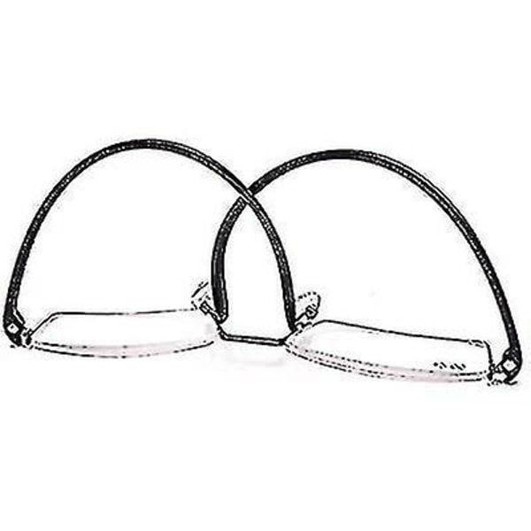 Halvbåge metallläsglasögon Anti-ögonbelastning Blått ljusblockerande glasögon--svart-1,75x(niubi)