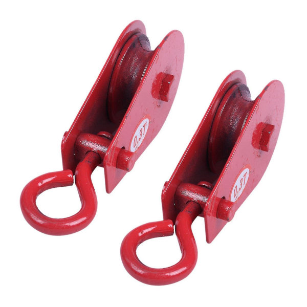 Compatible With0.3t 300kg 661.4lbs Metal Lifting Crane Pulley Block Red