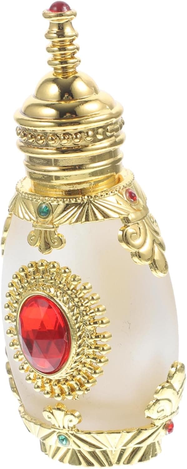 15 ml rød glassparfymeflaske påfyllbar mini aromaflaske eterisk oljebeholder