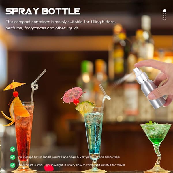 Cocktail Bitters Sprayflasker 2 stk 30 ml påfyllbare misterflasker for å forbedre smaker Parfyme Atomizer