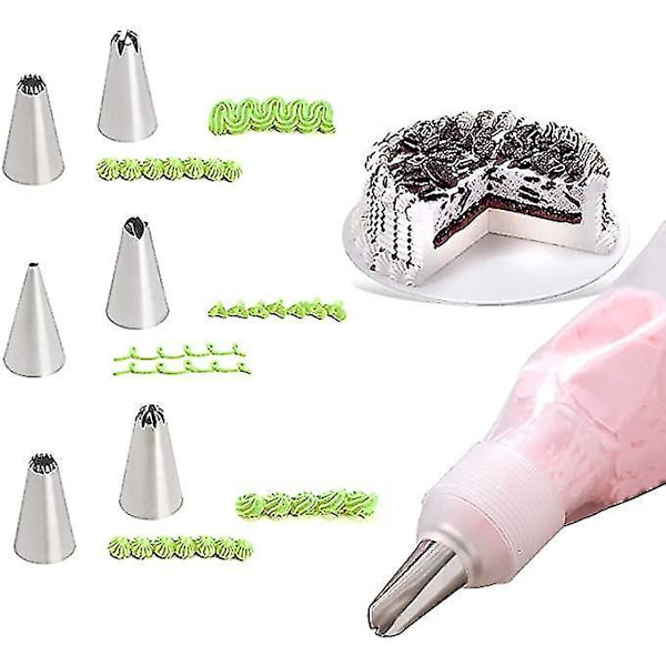 200 st Engångsspritsar 6 st Munstycken Frosting Spritsats