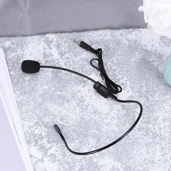 5 stk. fleksibelt headset-mikrofon til tale med 3,5 mm gevindforbindelsesstik