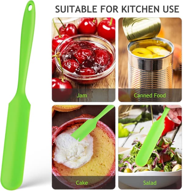 Liten silikonspatel med dubbelsidig design och ergonomiskt bekvämt grepp