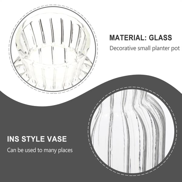 Randig glasvas Bröllopsvas Enkel stil Glas Dekorativ blomhållare