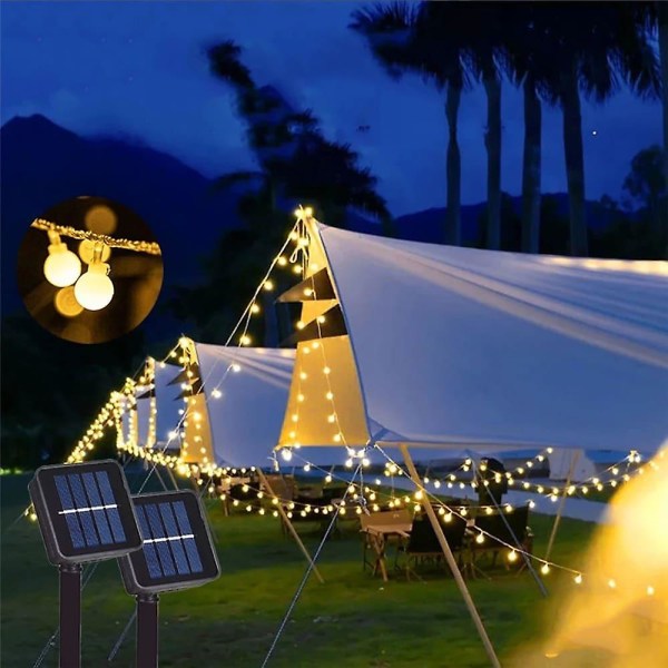 Mini Globe Solcelled LED Feelysslynge Lys Julepynt 12m 100Led