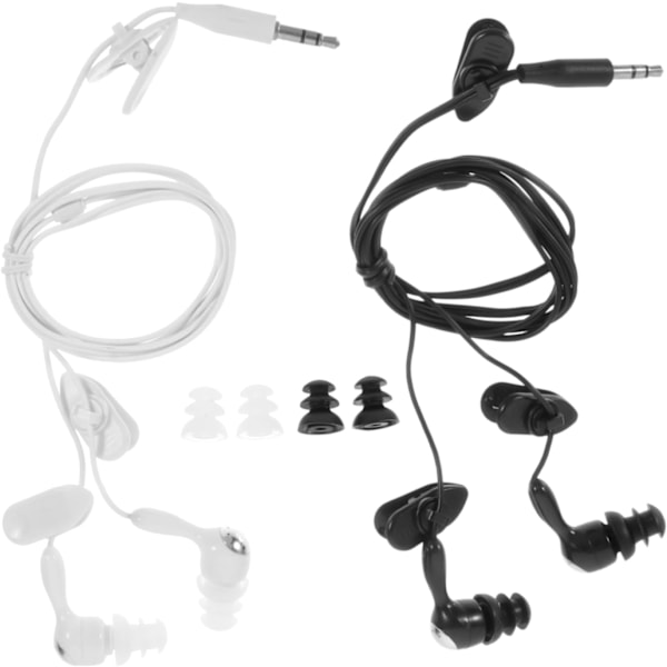 Flexibla Vattentäta In-ear Hörlurar 2st Sim Öronproppar 3.5mm Jack