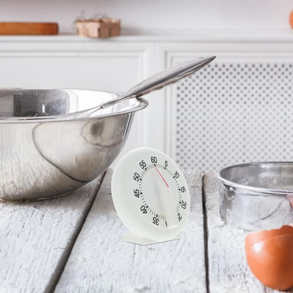 Mekanisk manuel timer køkkentimere til madlavning hvid plast tidsstyring