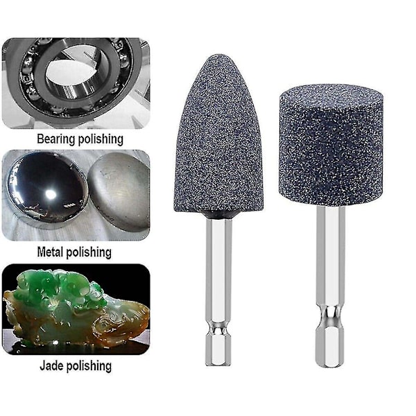 Slipsten Slipstenhuvud Slipspetsverktyg Helt Nytt Hög Kvalitet (grå) (2 st) (haoyi)-b-yuhao