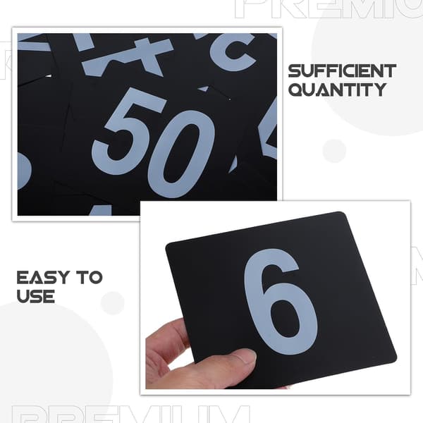 50 st bordsnummerskyltar Bordsnummerkort PVC Elegant design Raffinerad design Effektiv hantering