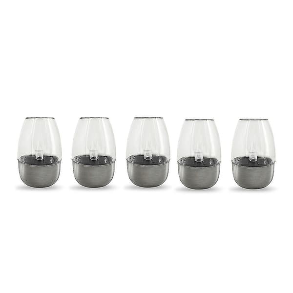 5 stk Solcellelys Utendørs Led Lys Stearinlys Lampe Solcelle Led Lys Utendørs Hagedekorasjon Fe Lys
