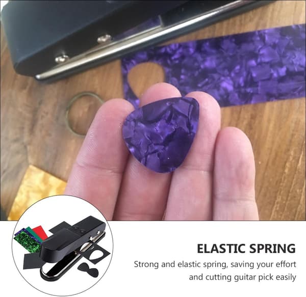 Guitar Pick Punch DIY Guitar Pick Making Tool Legeringsmateriale Sort Farve Sparer Anstrengelse Tilfældig Farve