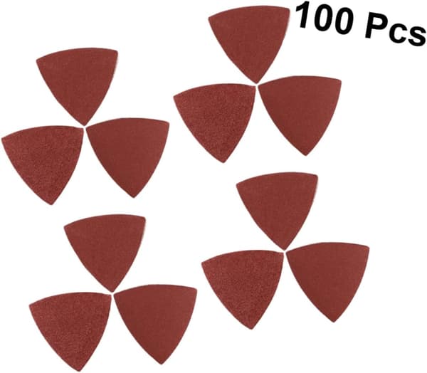 100 st mörka triangulära sandpappersdynor oscillerande multiverktygstillbehör för slipning sandpappersark för slipmaskin