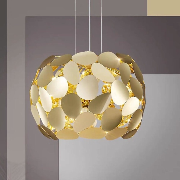 LED-Pendellampe Moderne Guld 47cm Globe Lanterne Rustfrit