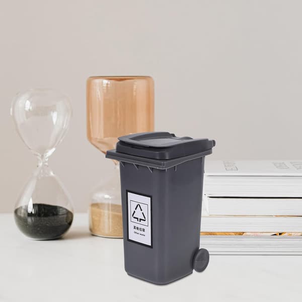 Miniatyr søppelbøtte Liten søppelbøtte Multifunksjonell oppbevaringsholder PP-materiale Enkel