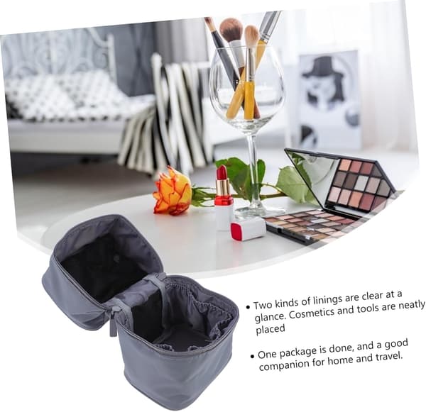 Bærbar rejsetoilettaske Makeuptaske med flere rum