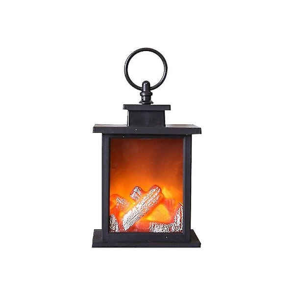 LED Flamme Lanterne Lamper Peis Effekt Hagedekor