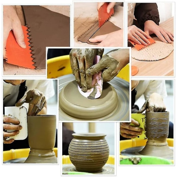 Keramik lerskraber Skulptur gør-det-selv-værktøj Keramik lerskraber Keramisk takket værktøj 6 stk.