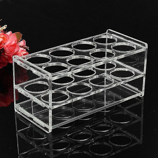 Kicute 8-hulls Plastprøvebeholder Stativ for Testing Tubes