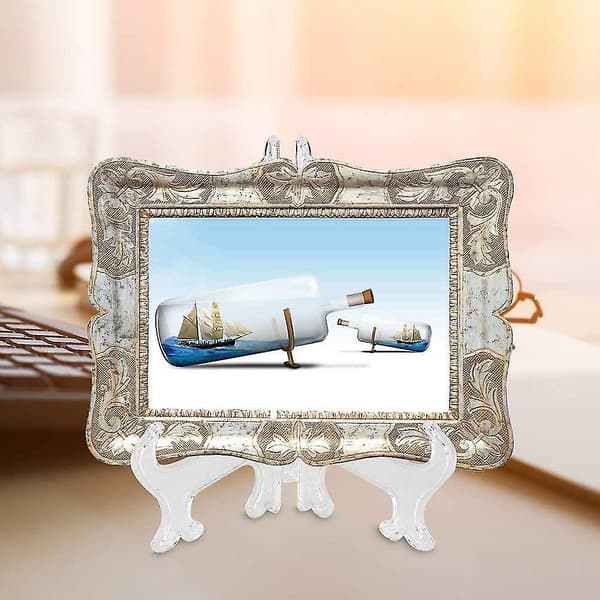 10 stk. Foldbare Plastik Pladeholdere Display Stativ Reol