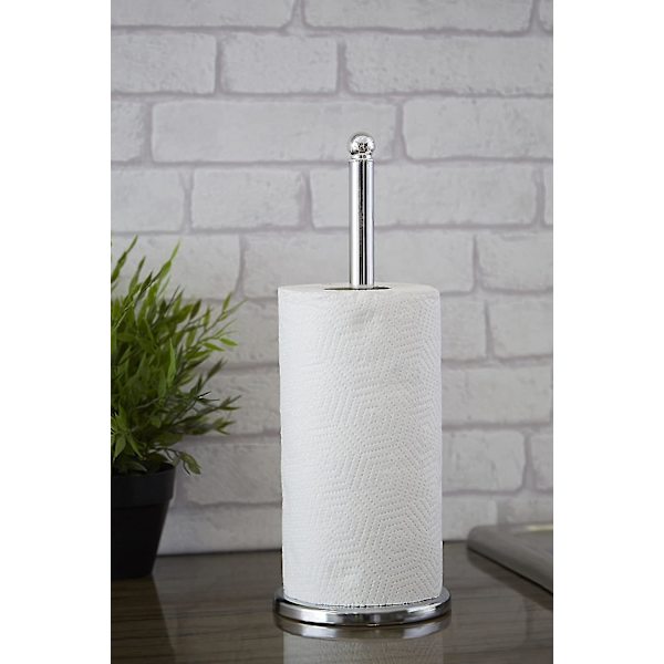 Kjøkkenpapirholder, frittstående, kromfinish, 34x13x13